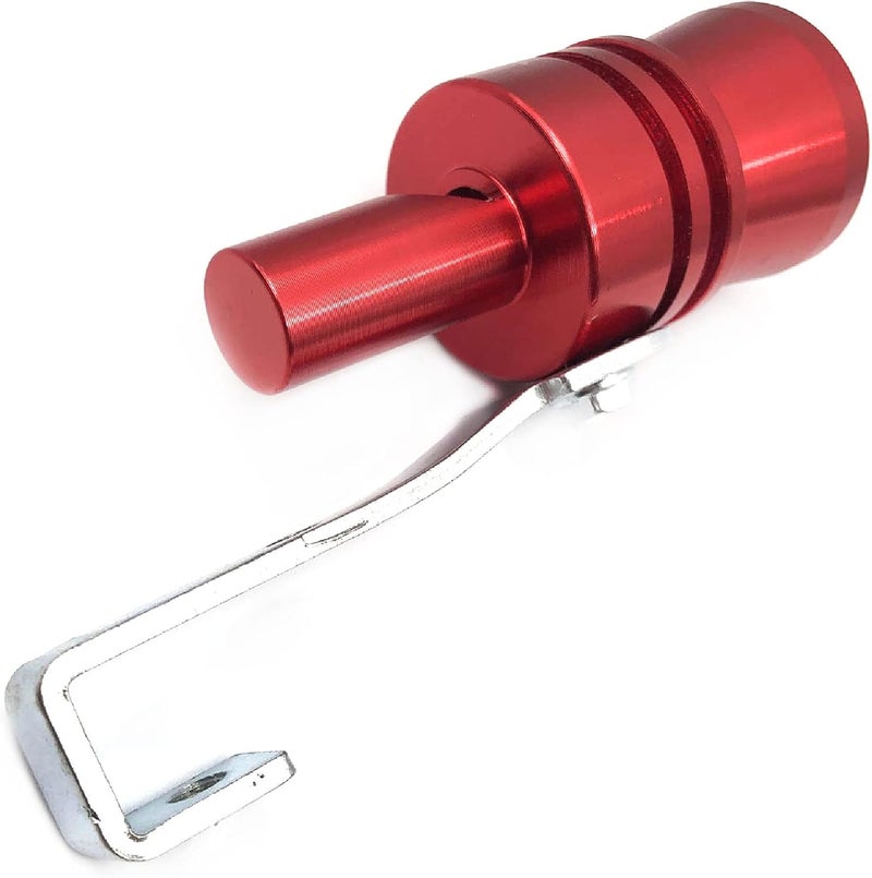 DEVMO 2pcs XL Size Aluminum Alloy Universal Turbo Sound Exhaust Muffler Pipe Whistle Car Roar Maker Red - Image 4